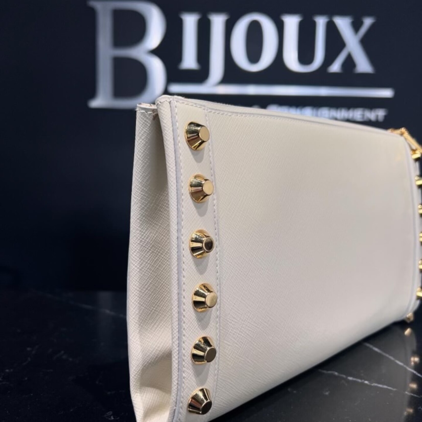 Prada SOLD- Prada Studded Clutch