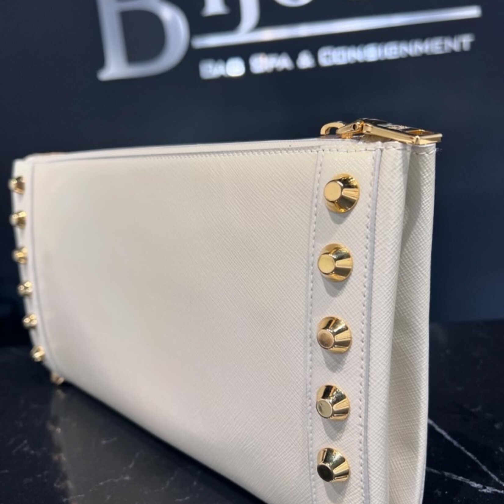 Prada SOLD- Prada Studded Clutch