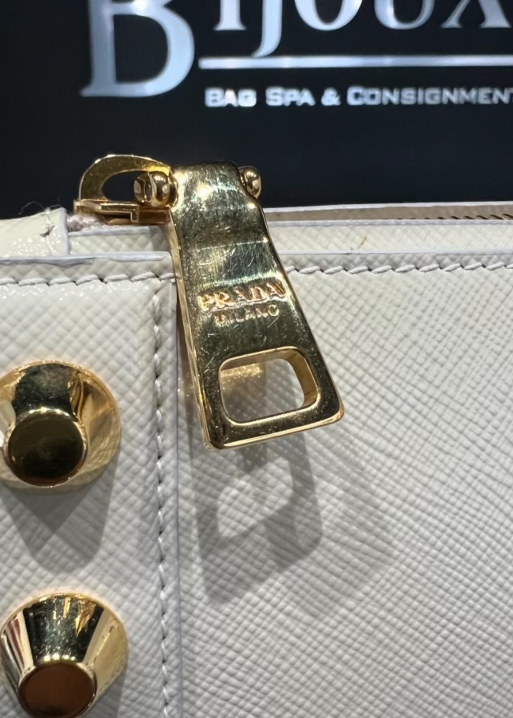 Prada SOLD- Prada Studded Clutch