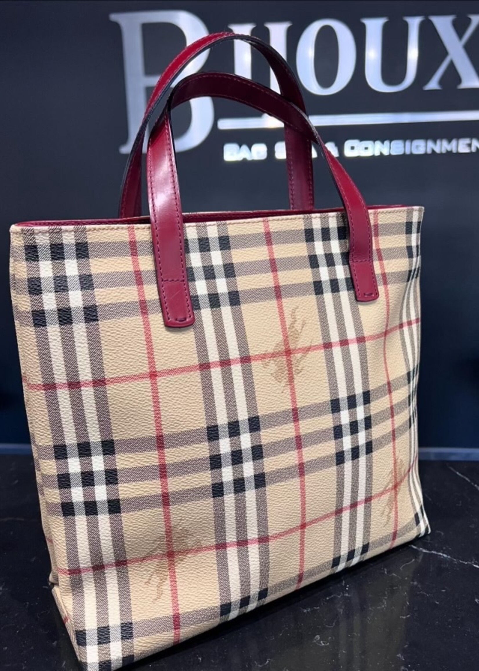 Burberry SOLD - Burberry Haymarket Check Tote
