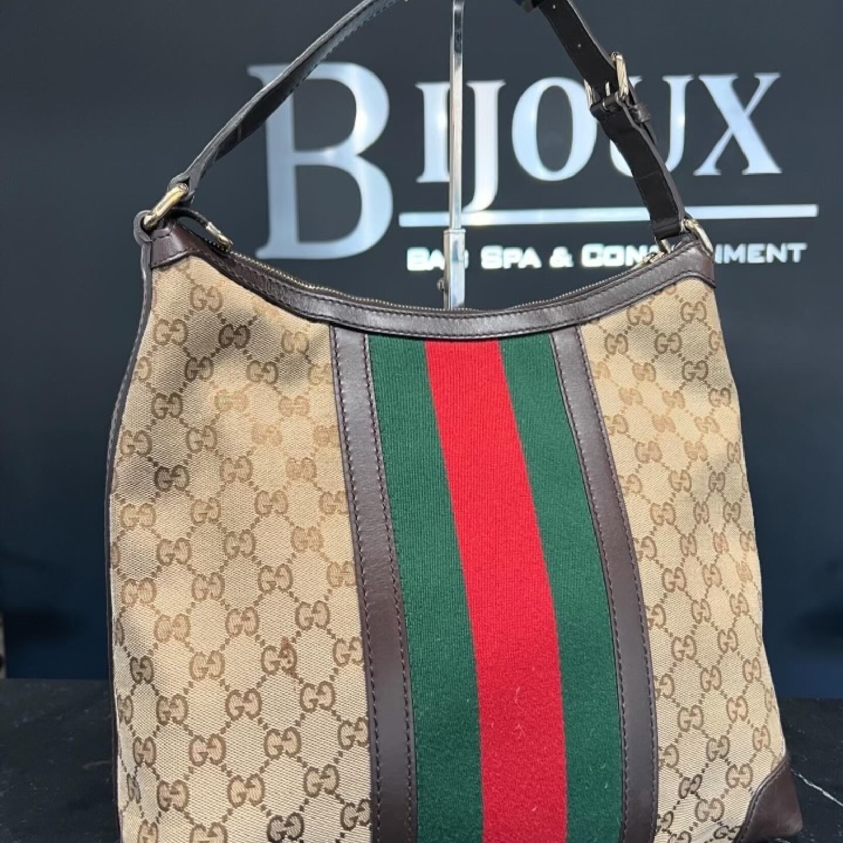 Gucci SOLD- Gucci Monogram Medium Hobo