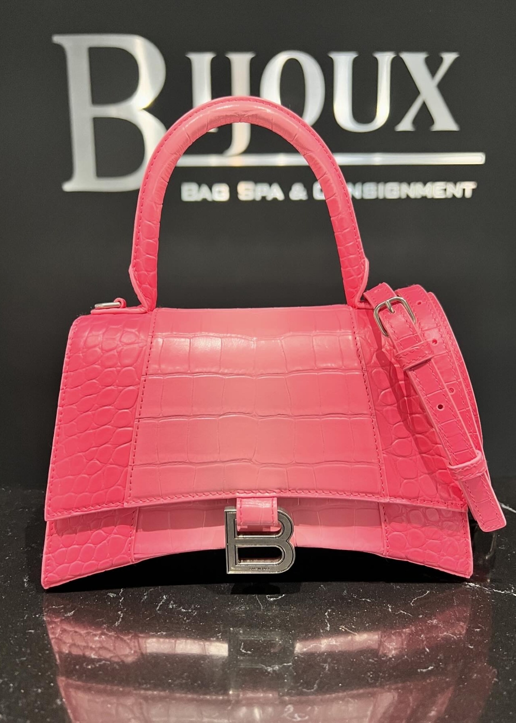 Balenciaga SOLD - Balenciaga Ombre Croc Hourglass Small