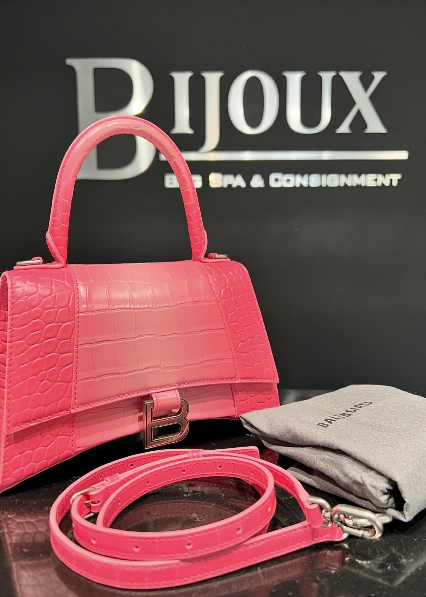 Balenciaga SOLD - Balenciaga Ombre Croc Hourglass Small