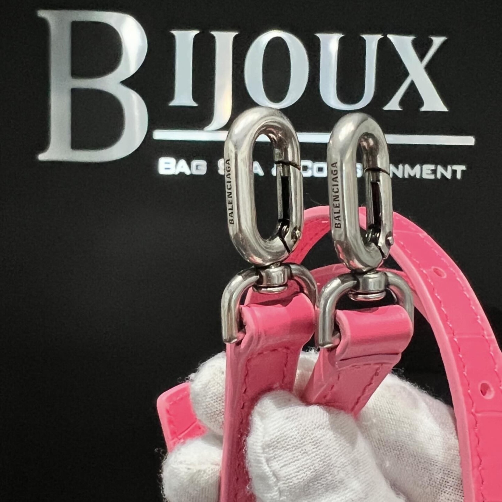 Balenciaga SOLD - Balenciaga Ombre Croc Hourglass Small