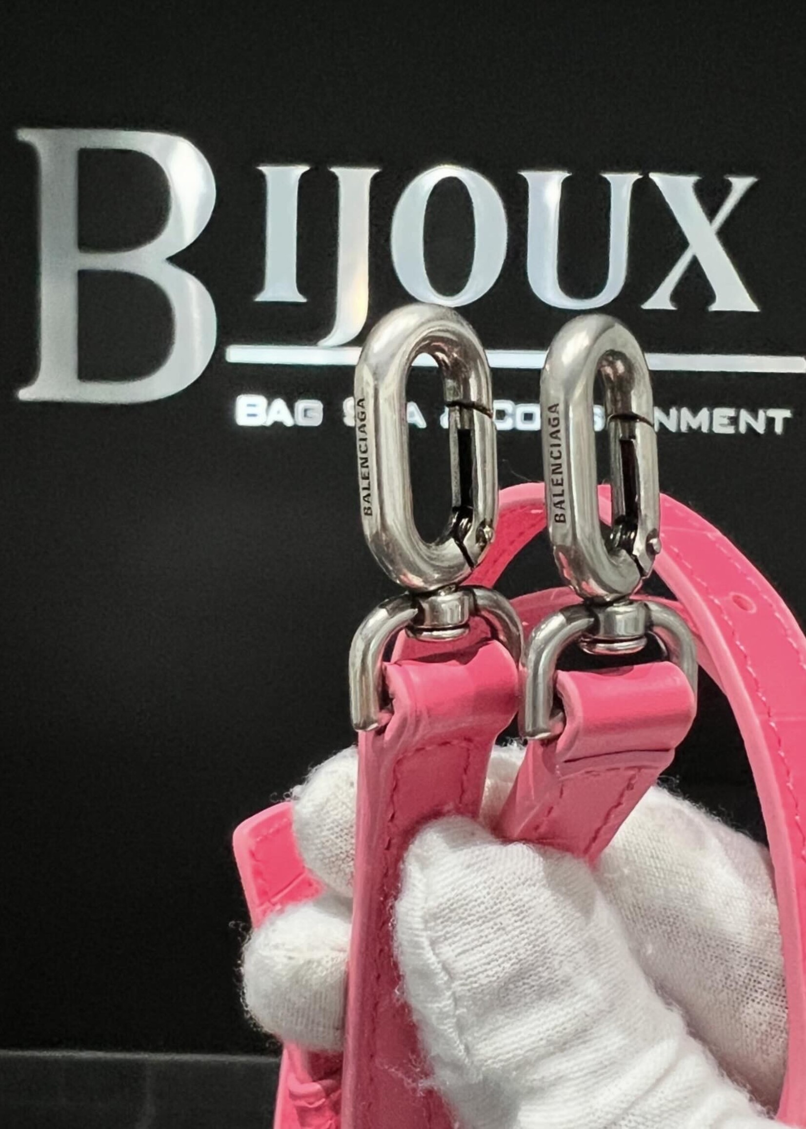 Balenciaga SOLD - Balenciaga Ombre Croc Hourglass Small