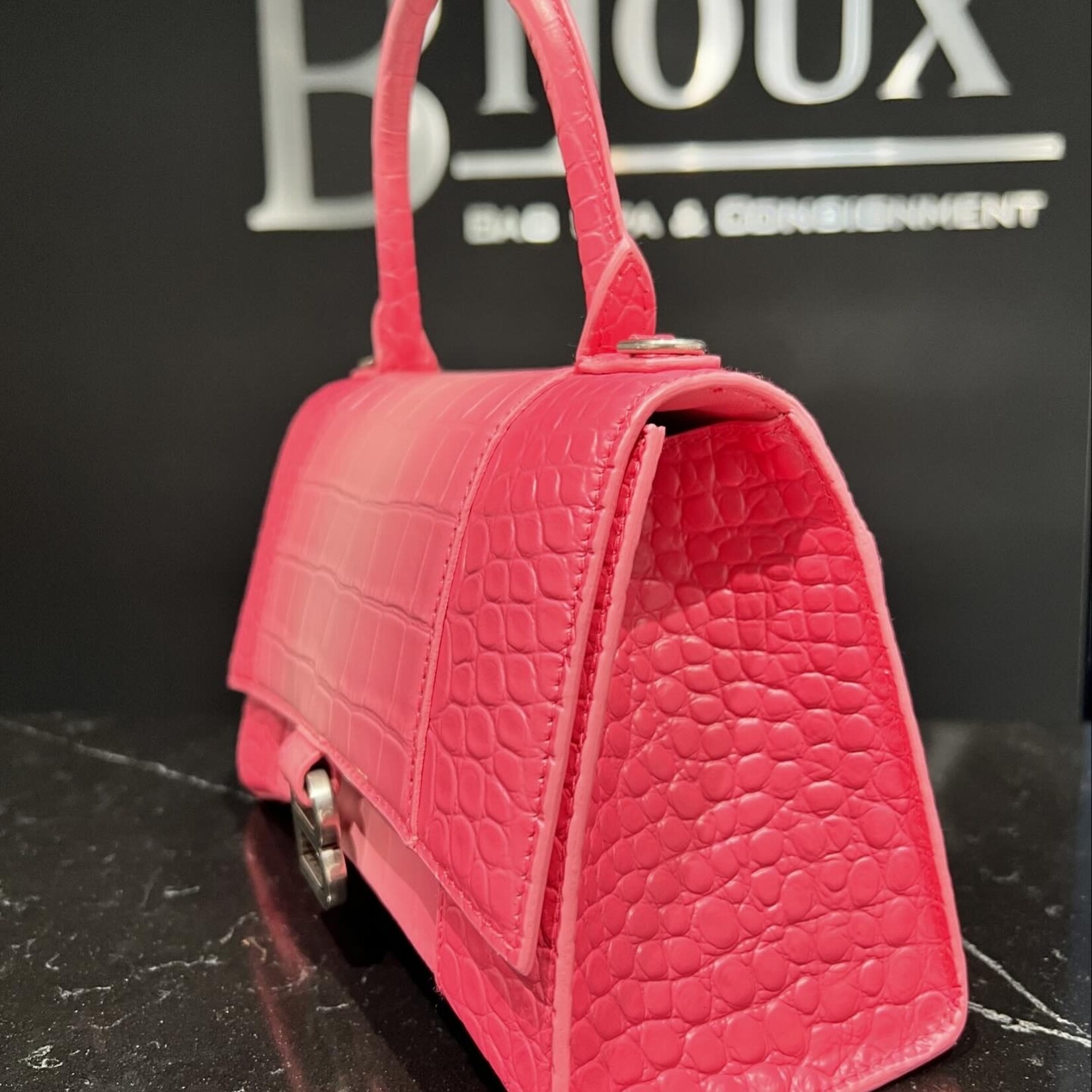 Balenciaga SOLD - Balenciaga Ombre Croc Hourglass Small