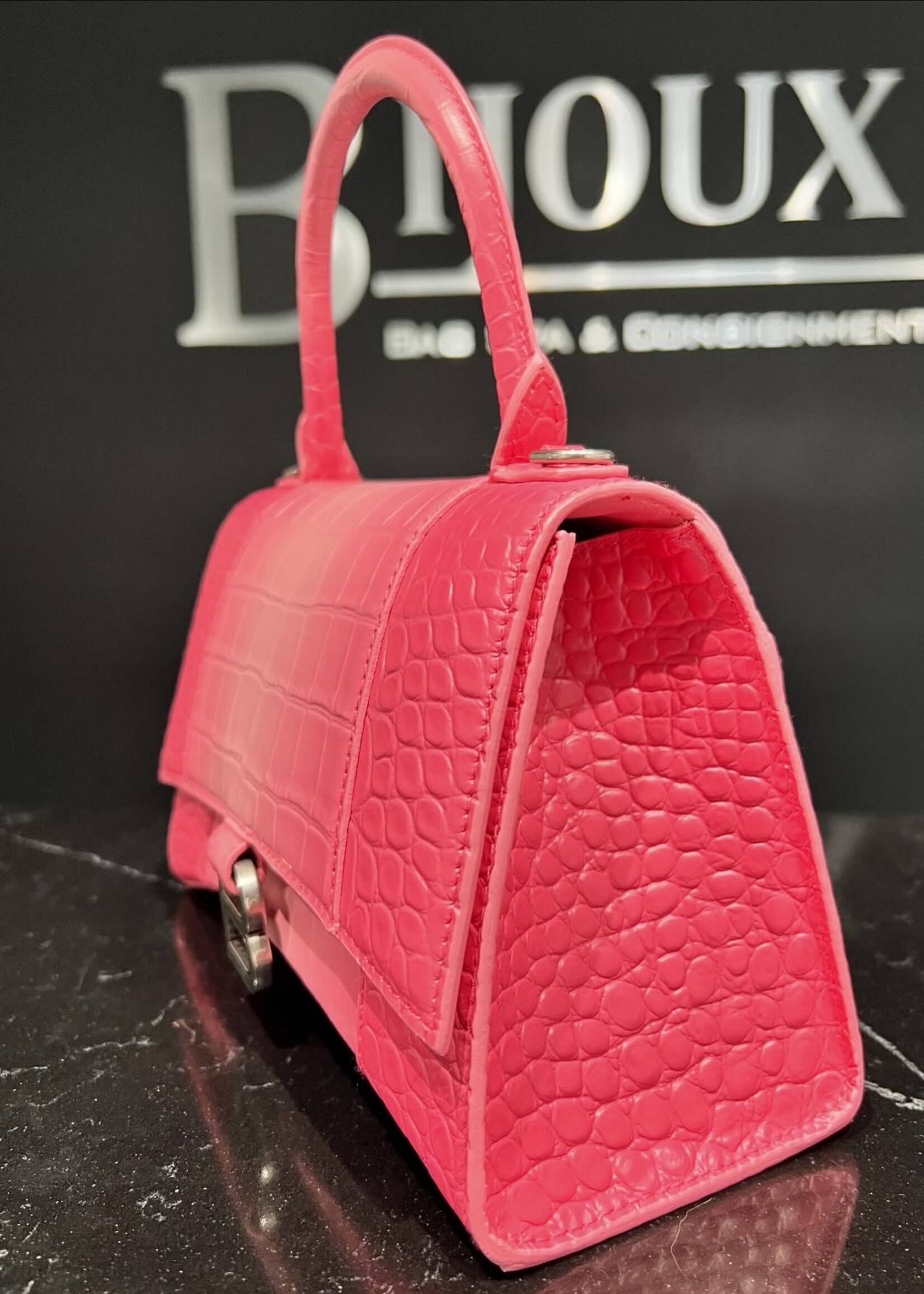 Balenciaga SOLD - Balenciaga Ombre Croc Hourglass Small