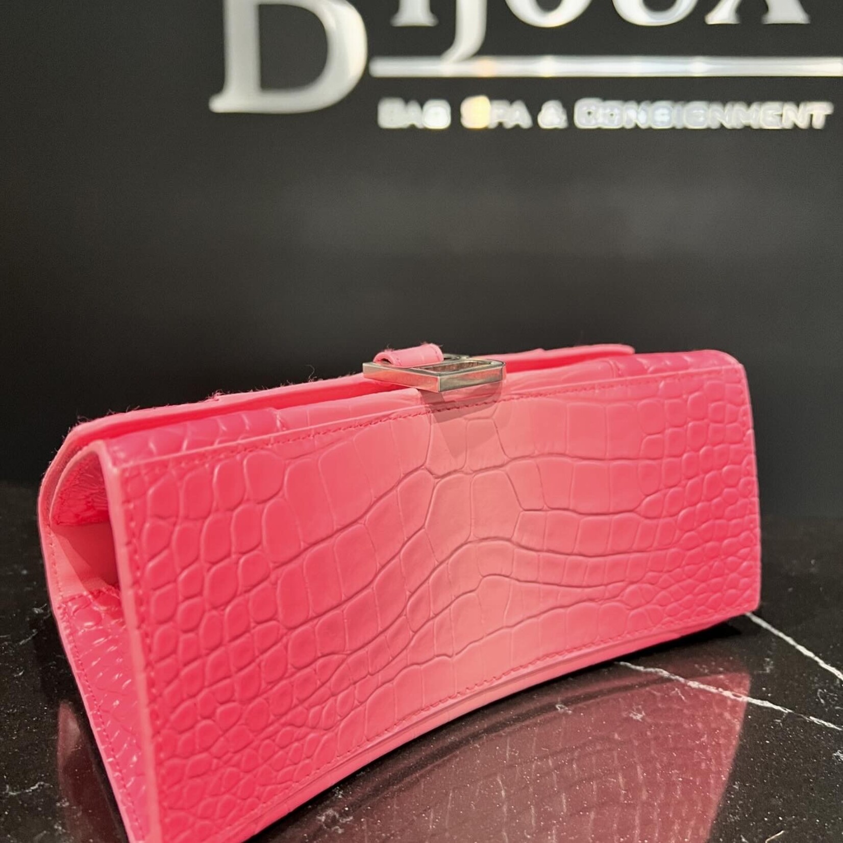 Balenciaga SOLD - Balenciaga Ombre Croc Hourglass Small