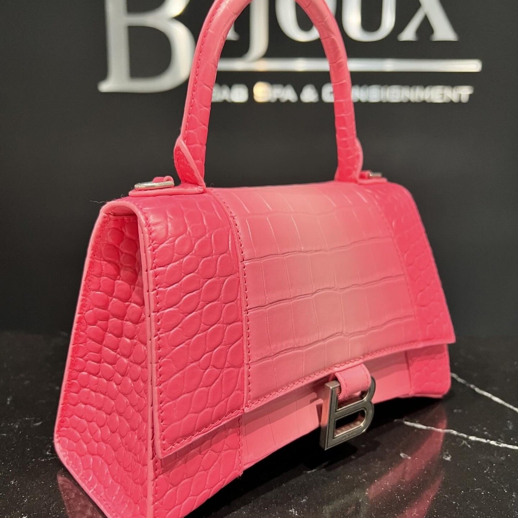 Balenciaga SOLD - Balenciaga Ombre Croc Hourglass Small