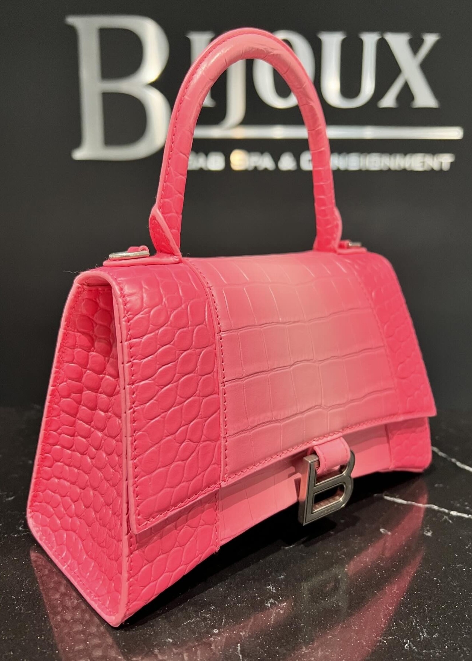 Balenciaga SOLD - Balenciaga Ombre Croc Hourglass Small