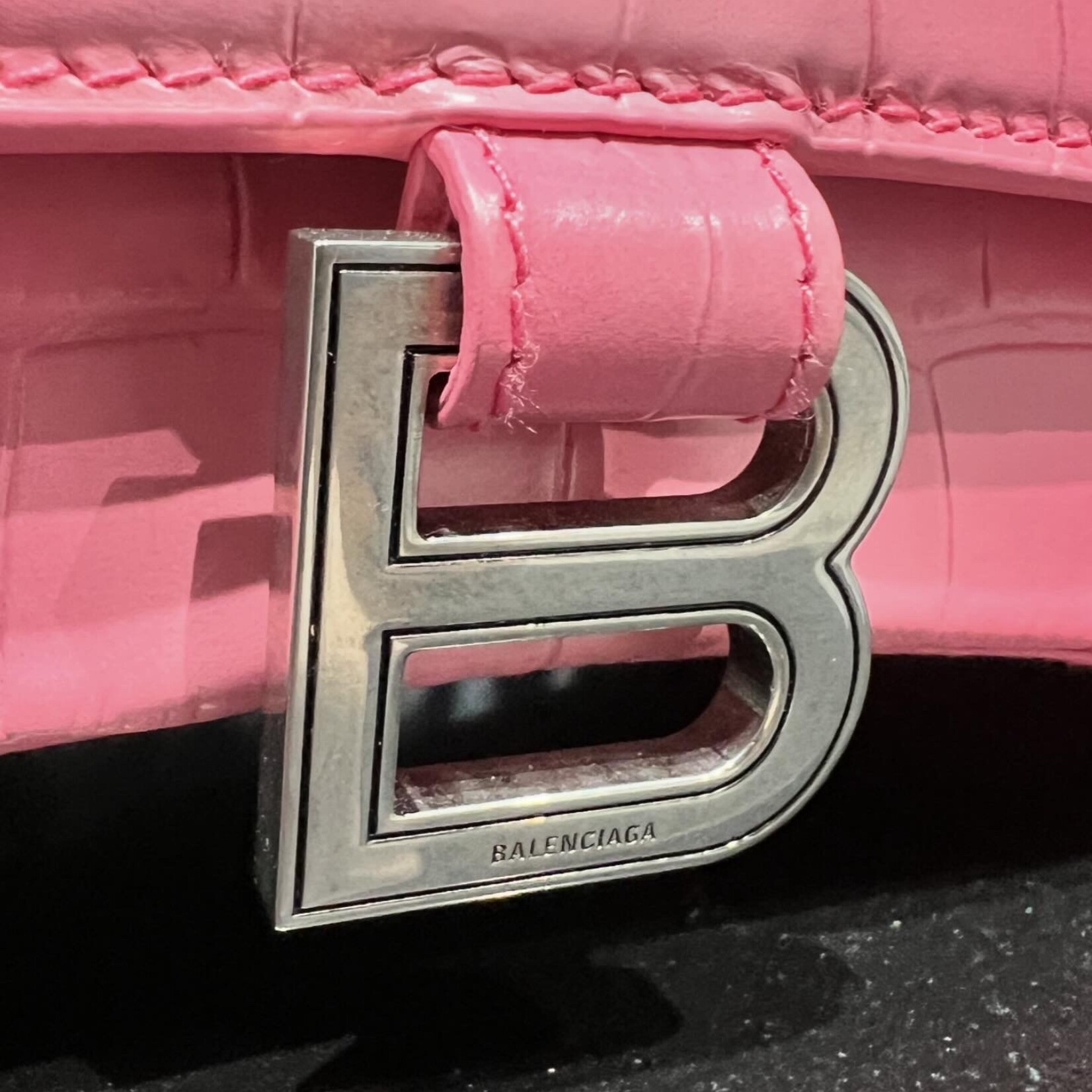 Balenciaga SOLD - Balenciaga Ombre Croc Hourglass Small