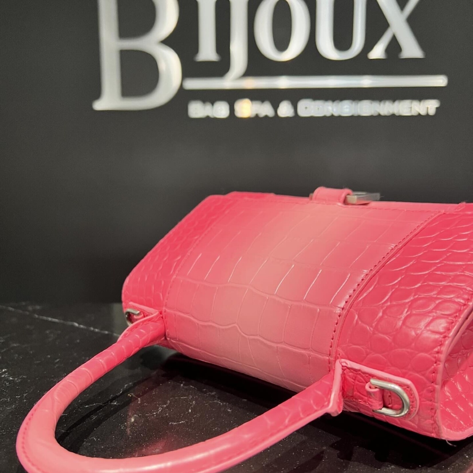 Balenciaga SOLD - Balenciaga Ombre Croc Hourglass Small