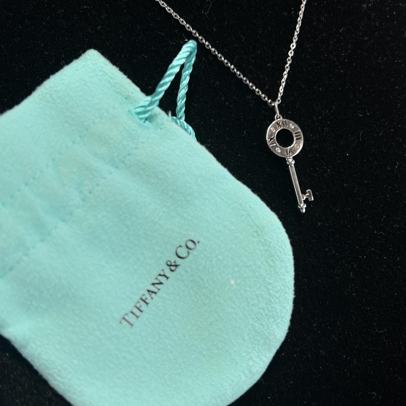 Tiffany & Co Tiffany & Co Diamond Atlas Key Pendent Necklace