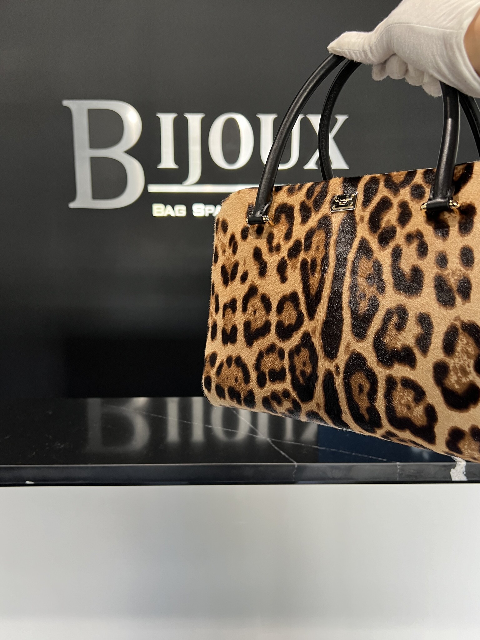 Dolce and Gabbana Leopard Handbag - Bijoux Bag Spa & Consignment