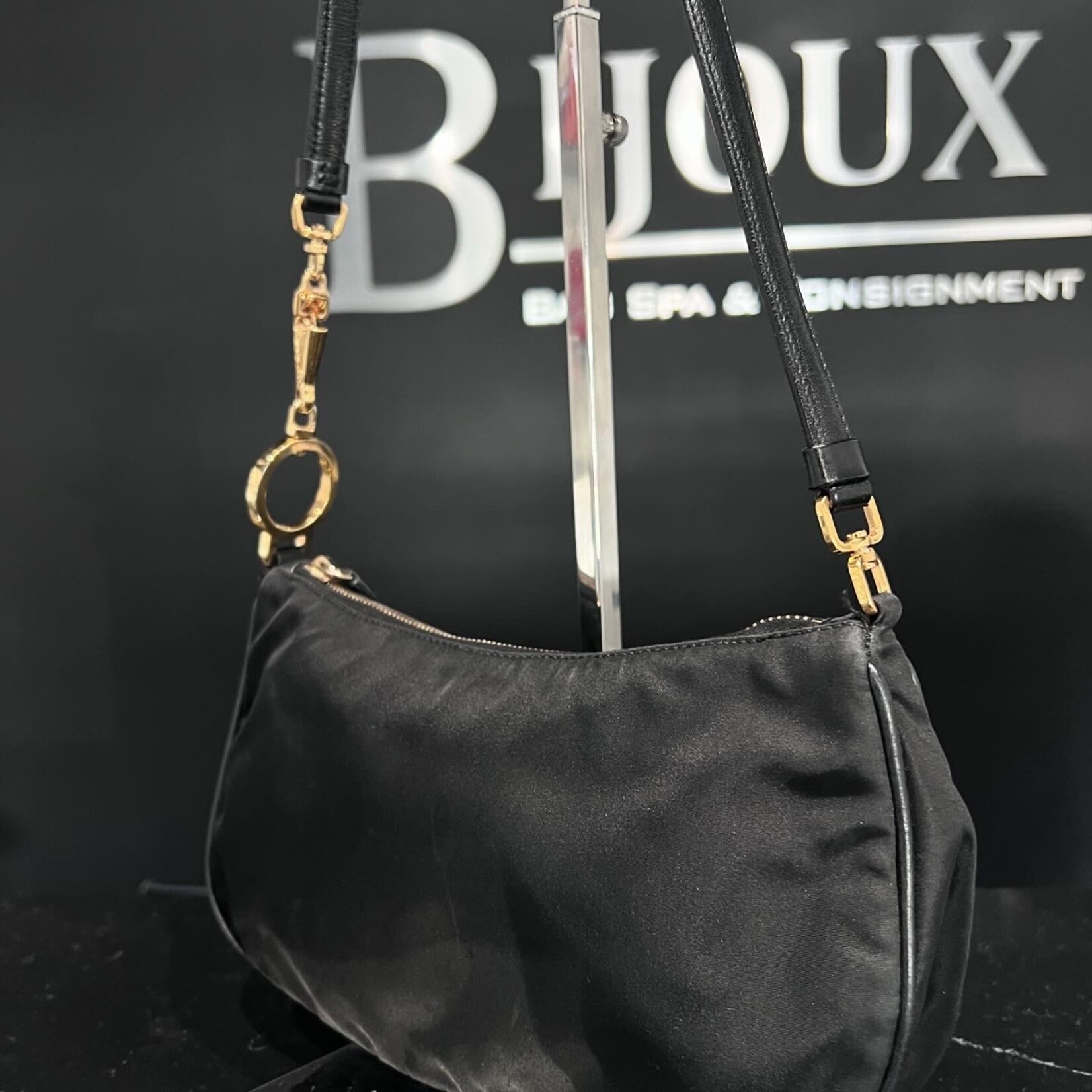 Prada SOLD- Prada Black Nylon Shoulder