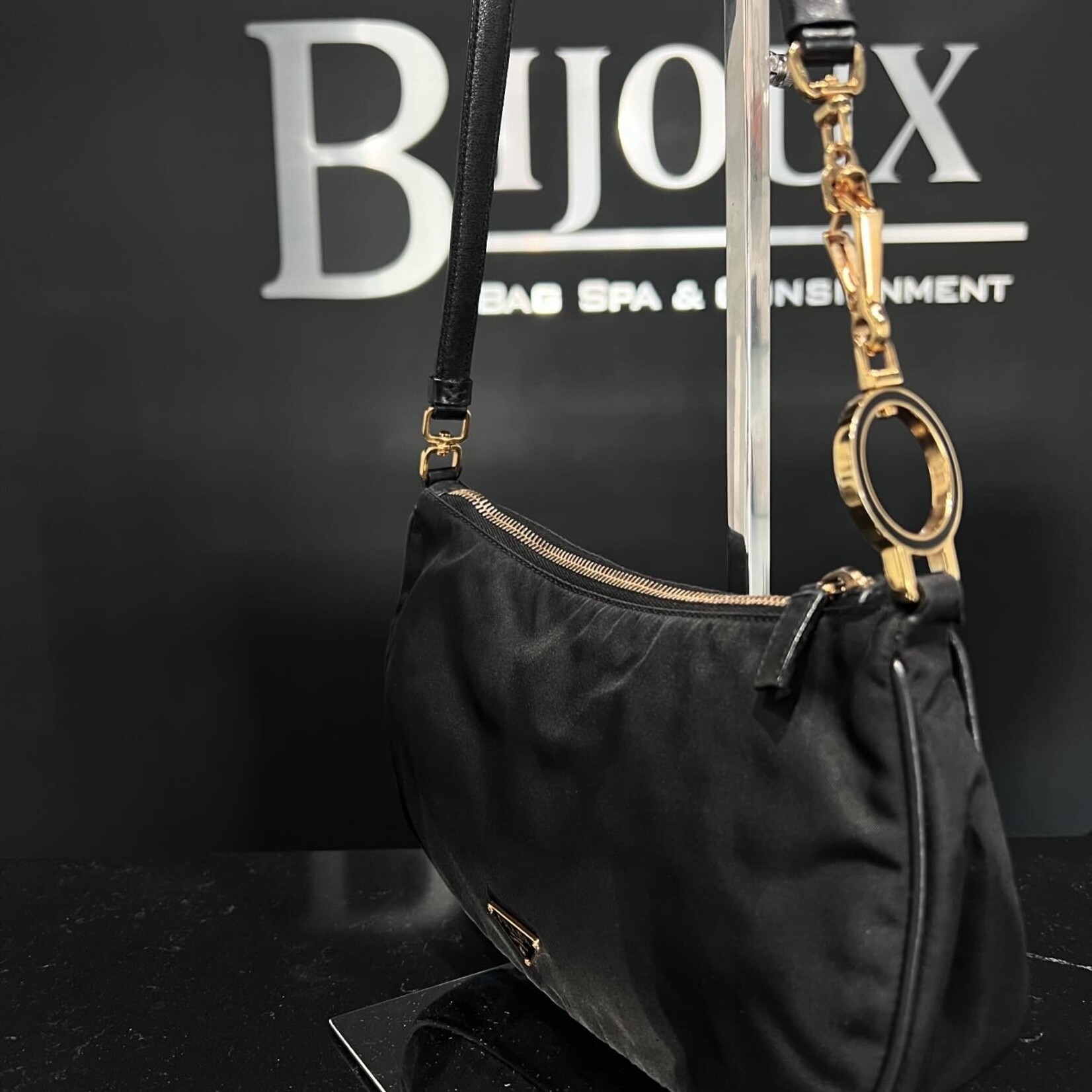 Prada SOLD- Prada Black Nylon Shoulder