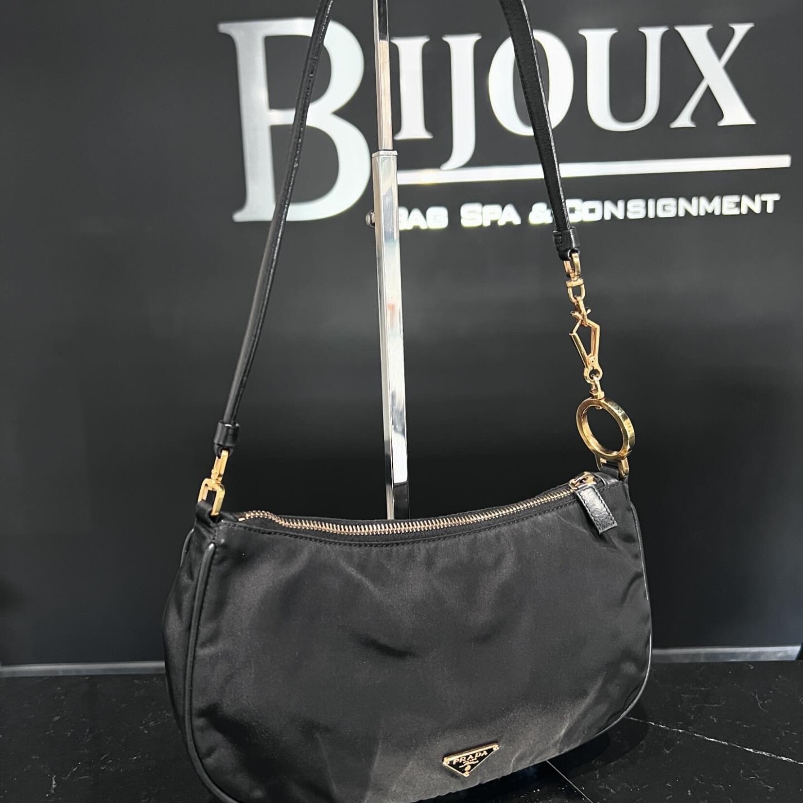 Prada SOLD- Prada Black Nylon Shoulder