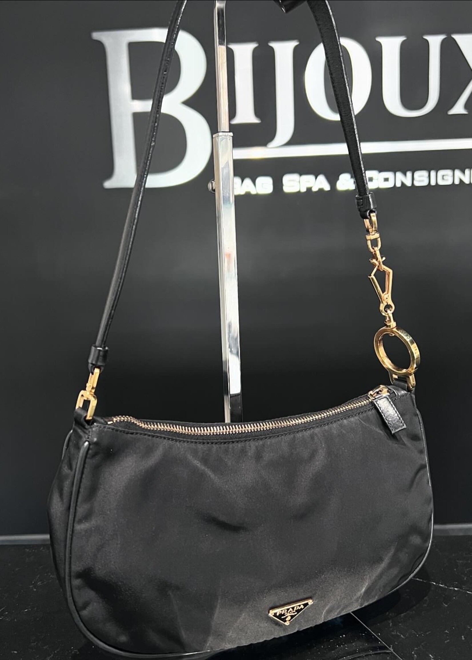 Prada SOLD- Prada Black Nylon Shoulder