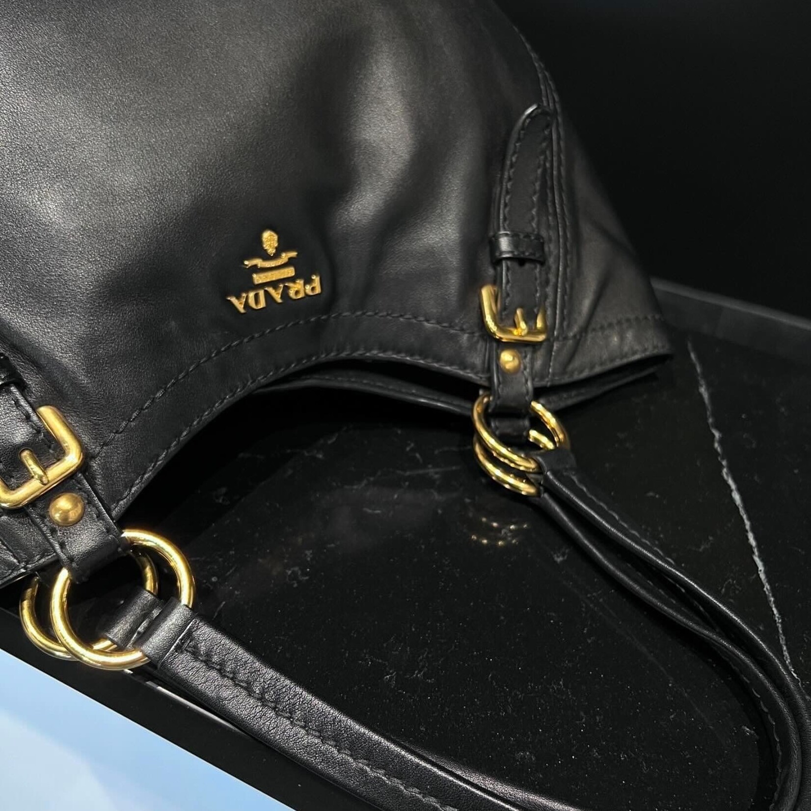 Prada SOLD- Prada Hobo Black Bag