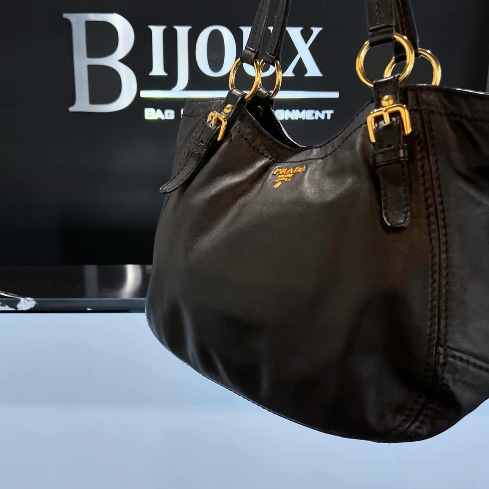 Prada Black Shoulder Bijoux Bag Spa Consignment