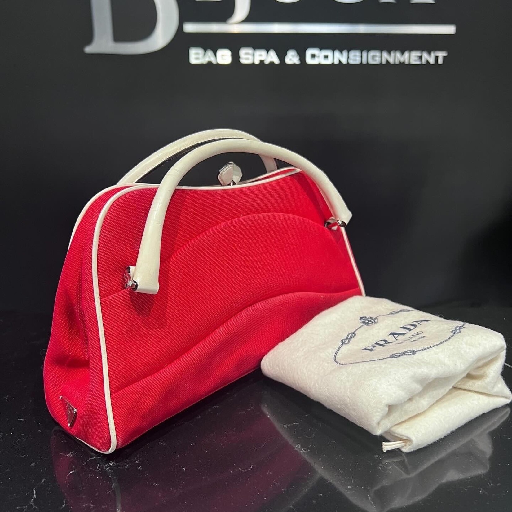Prada SOLD- Prada Canapa Red Purse