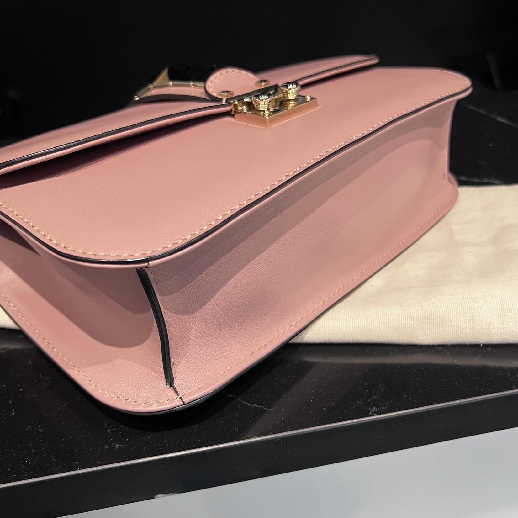 Valentino SOLD- Valentino Medium Glam Lock Nude