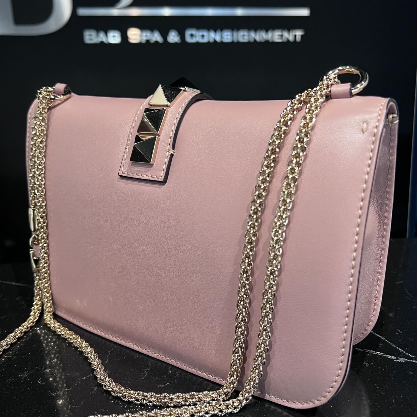 Valentino SOLD- Valentino Medium Glam Lock Nude