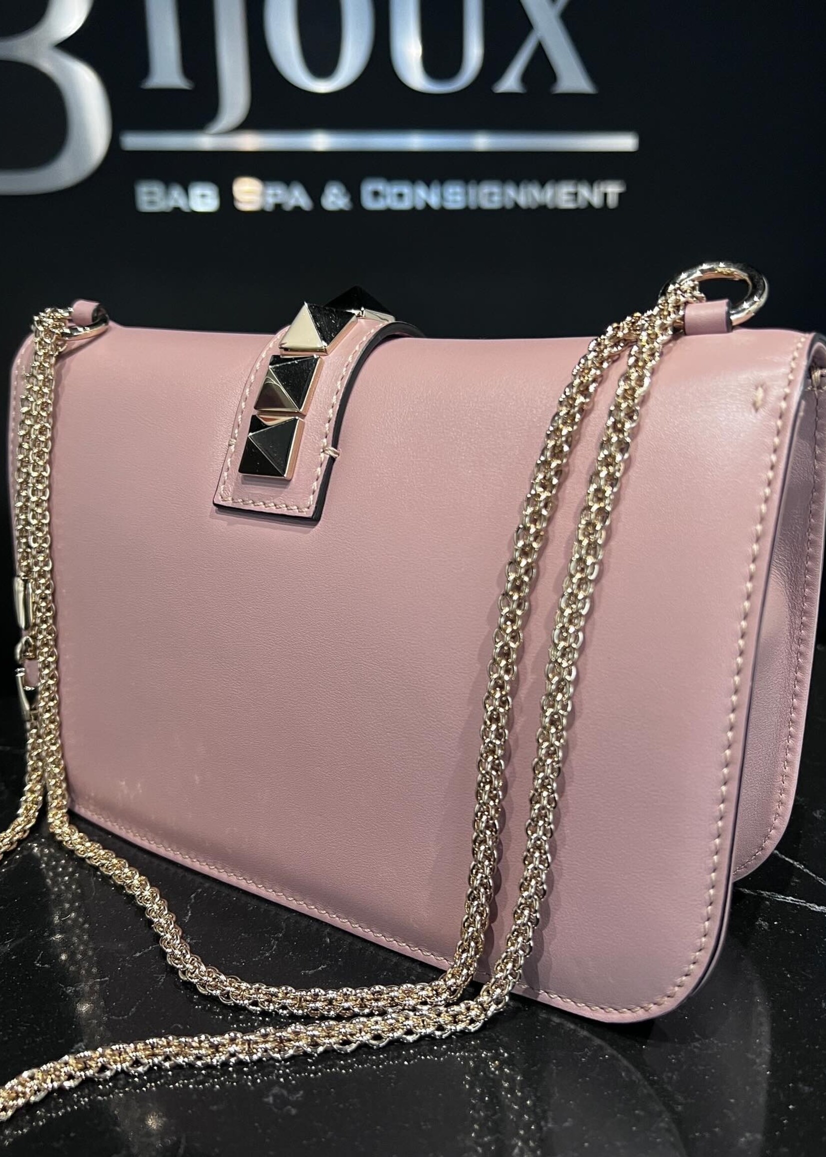 Valentino SOLD- Valentino Medium Glam Lock Nude