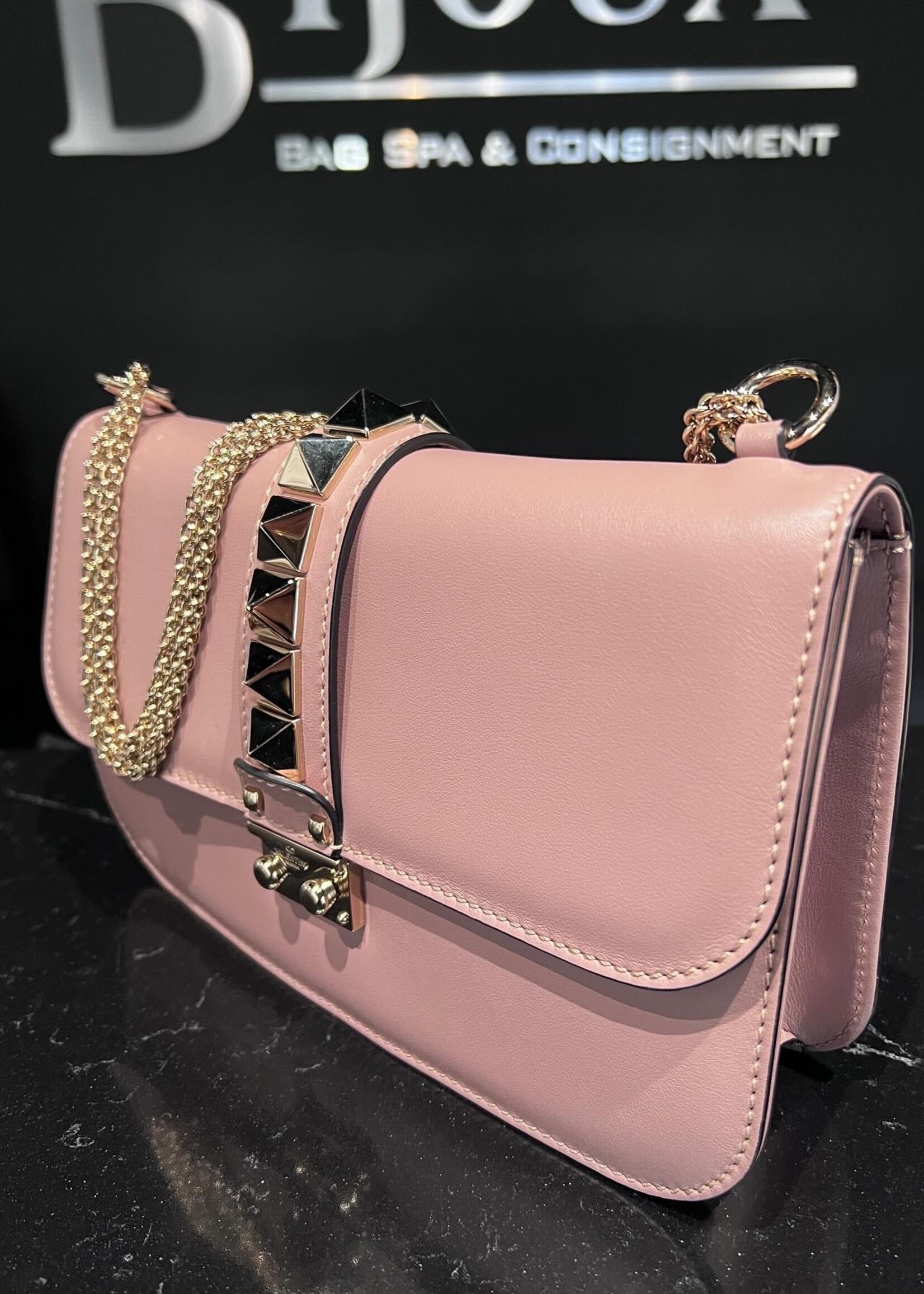 Valentino SOLD- Valentino Medium Glam Lock Nude