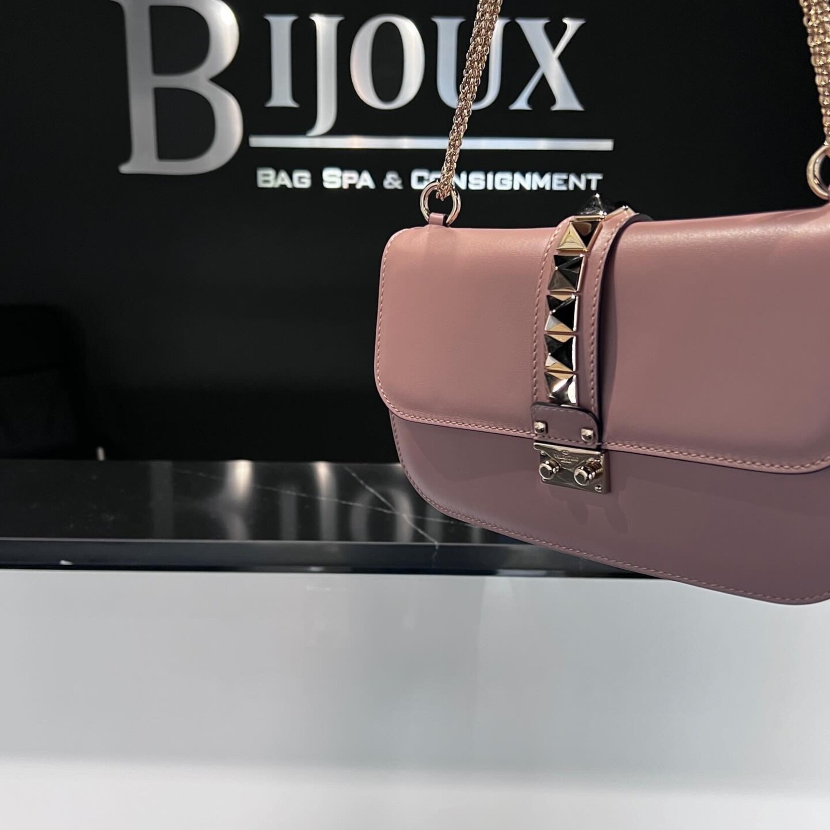 Valentino SOLD- Valentino Medium Glam Lock Nude