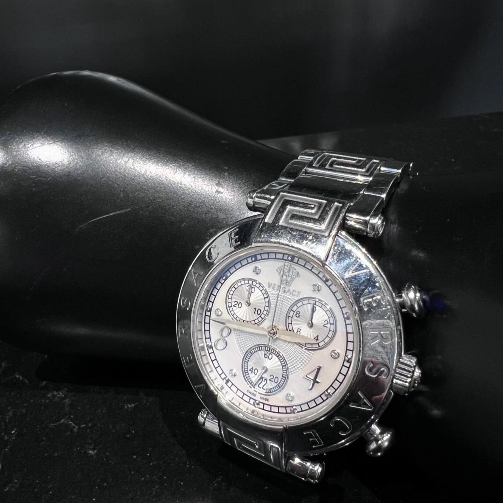 Versace Versace Mother of Pearl Chronograph Reve Watch