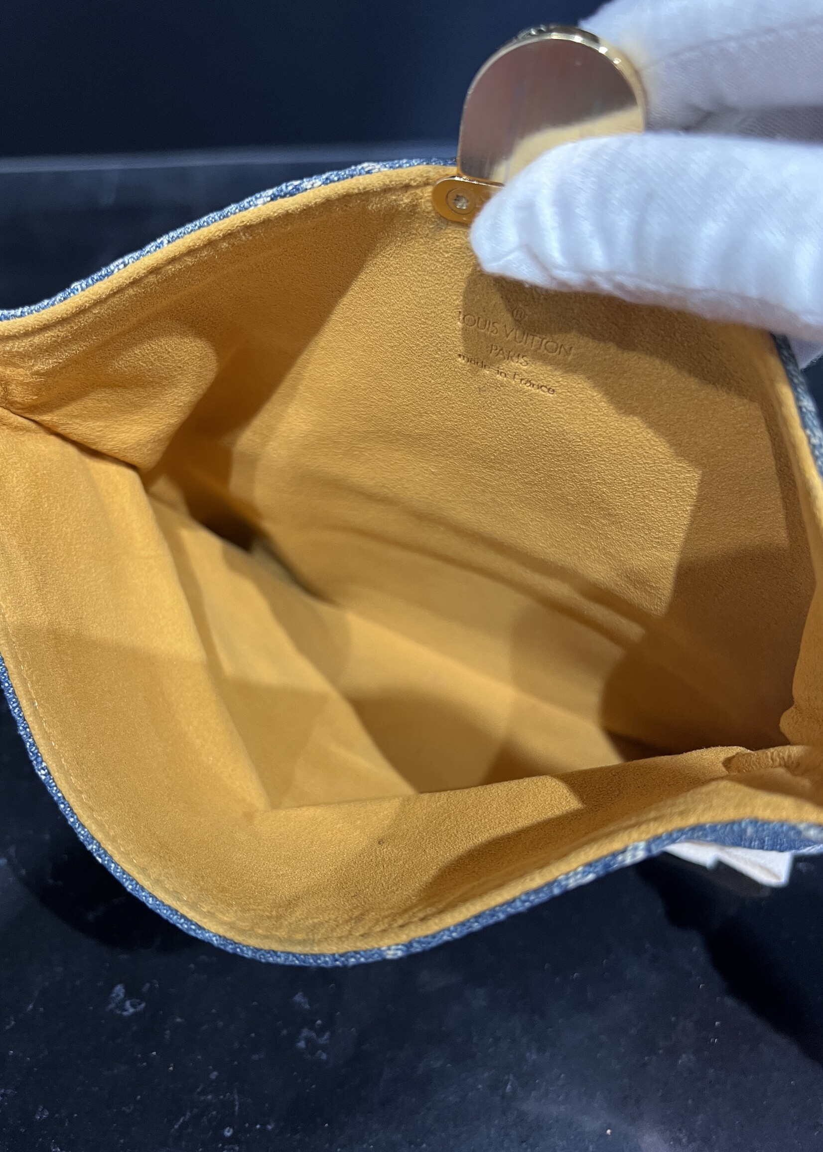 Louis Vuitton SOLD- Louis Vuitton Denim Pochette Plat Clutch