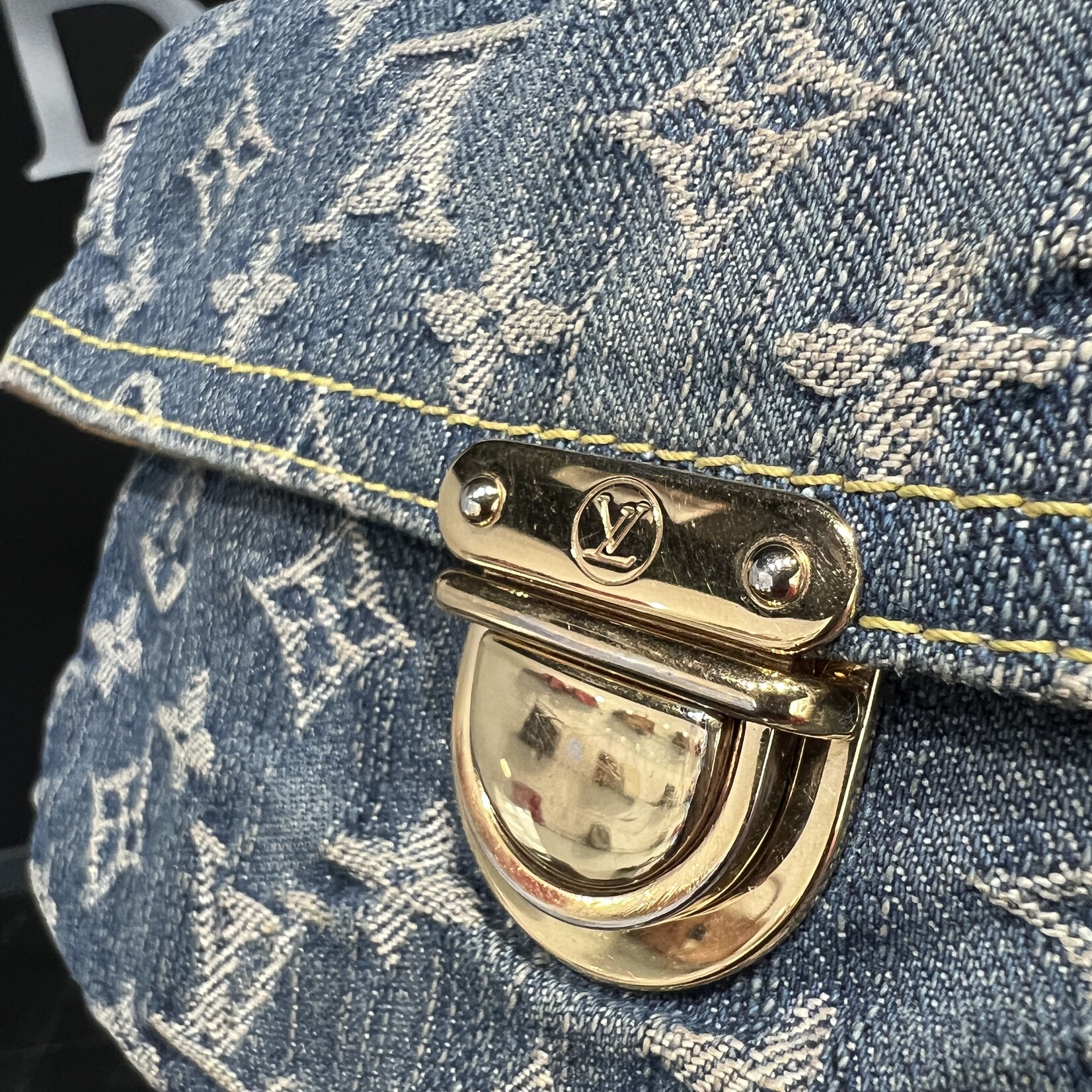 Louis Vuitton SOLD- Louis Vuitton Denim Pochette Plat Clutch