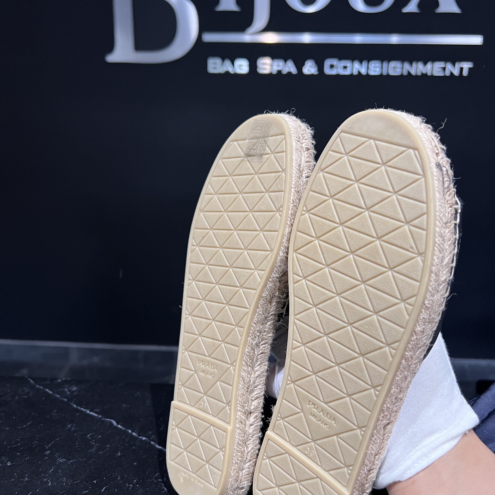 Prada Prada Leather Espadrilles- 39