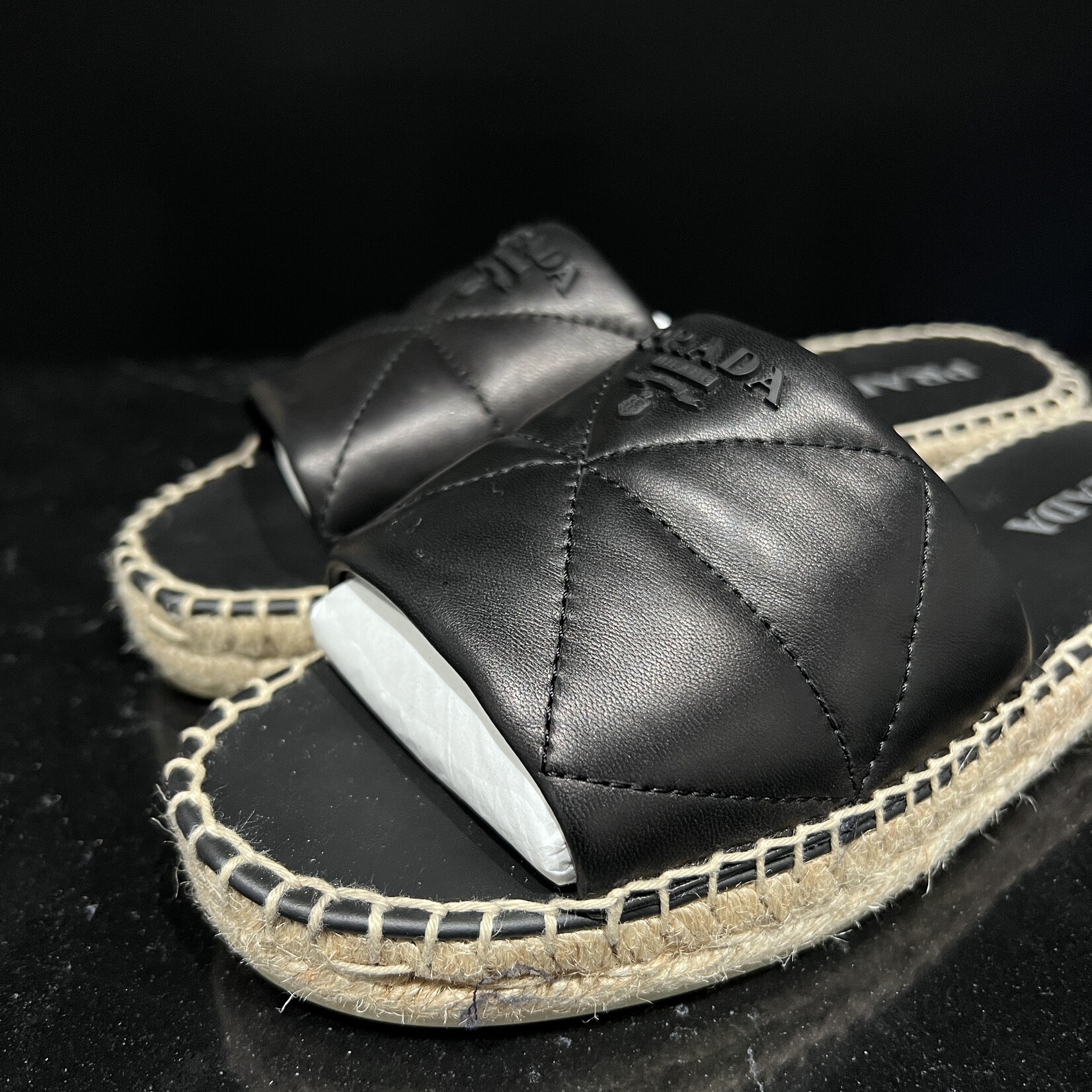 Prada Prada Leather Espadrilles- 39