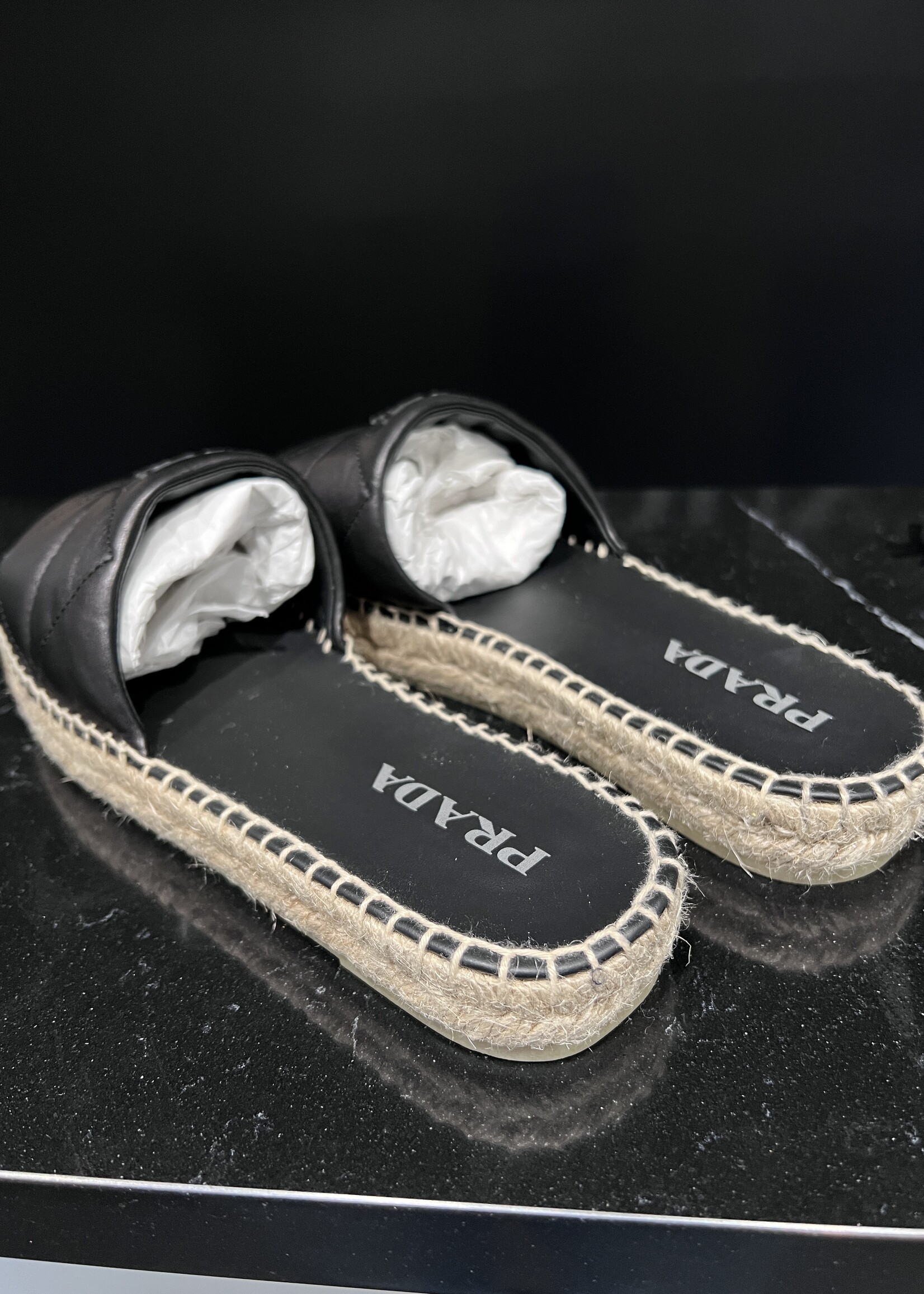 Prada Prada Leather Espadrilles- 39