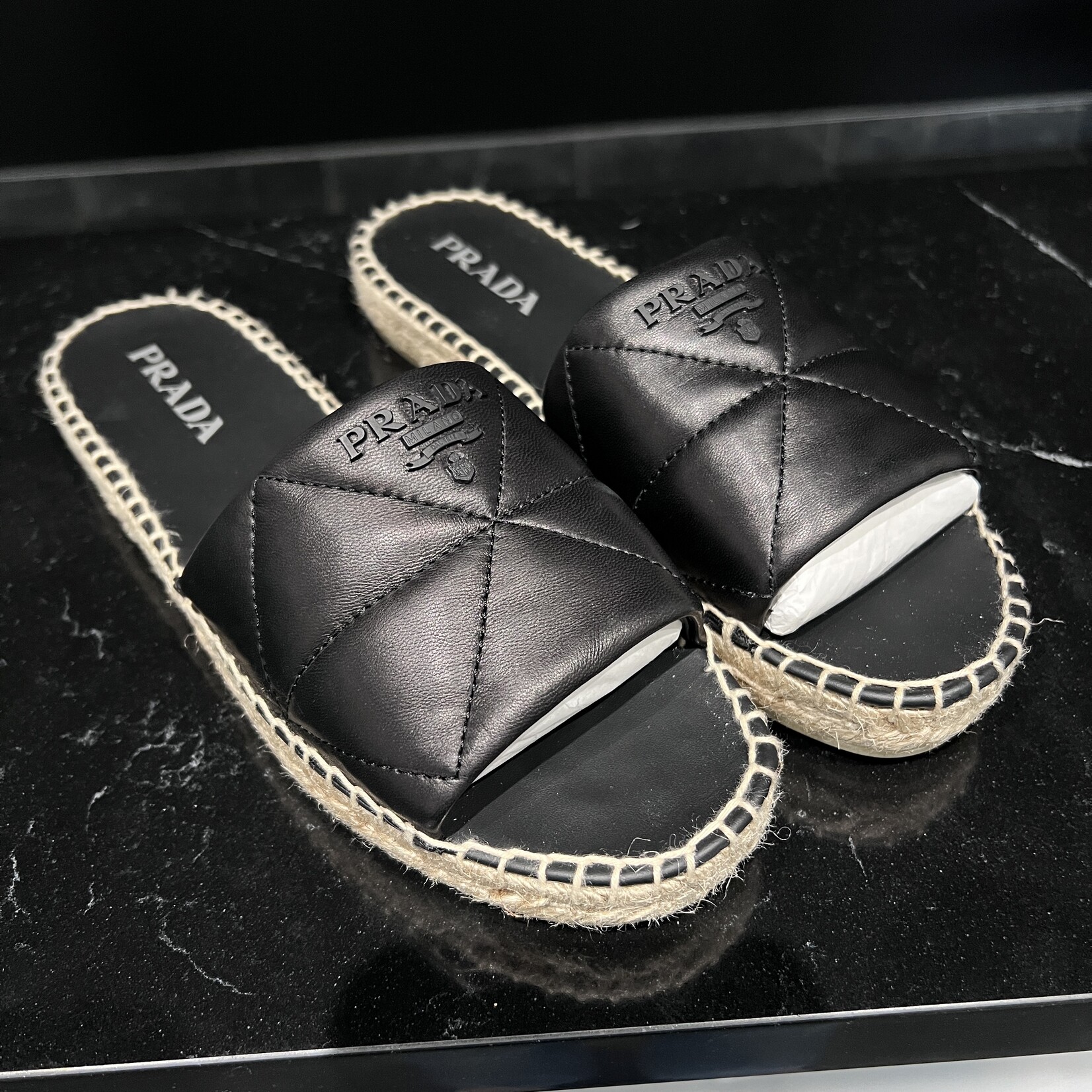 Prada Prada Leather Espadrilles- 39