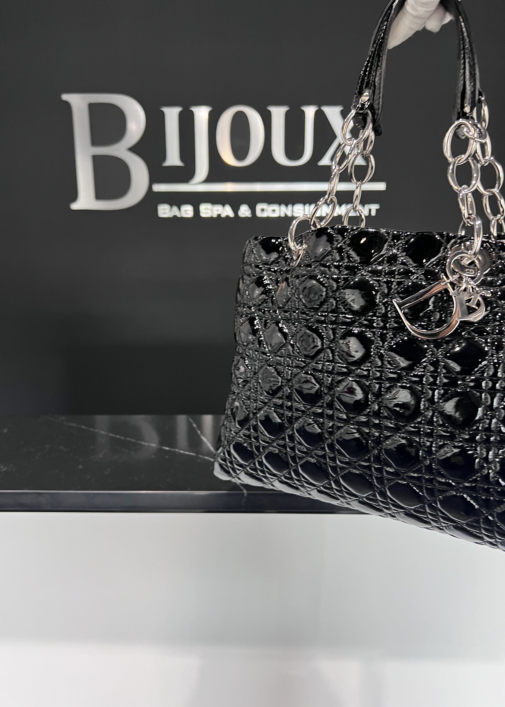 Christian Dior Christian Dior Patent Shopper Tote