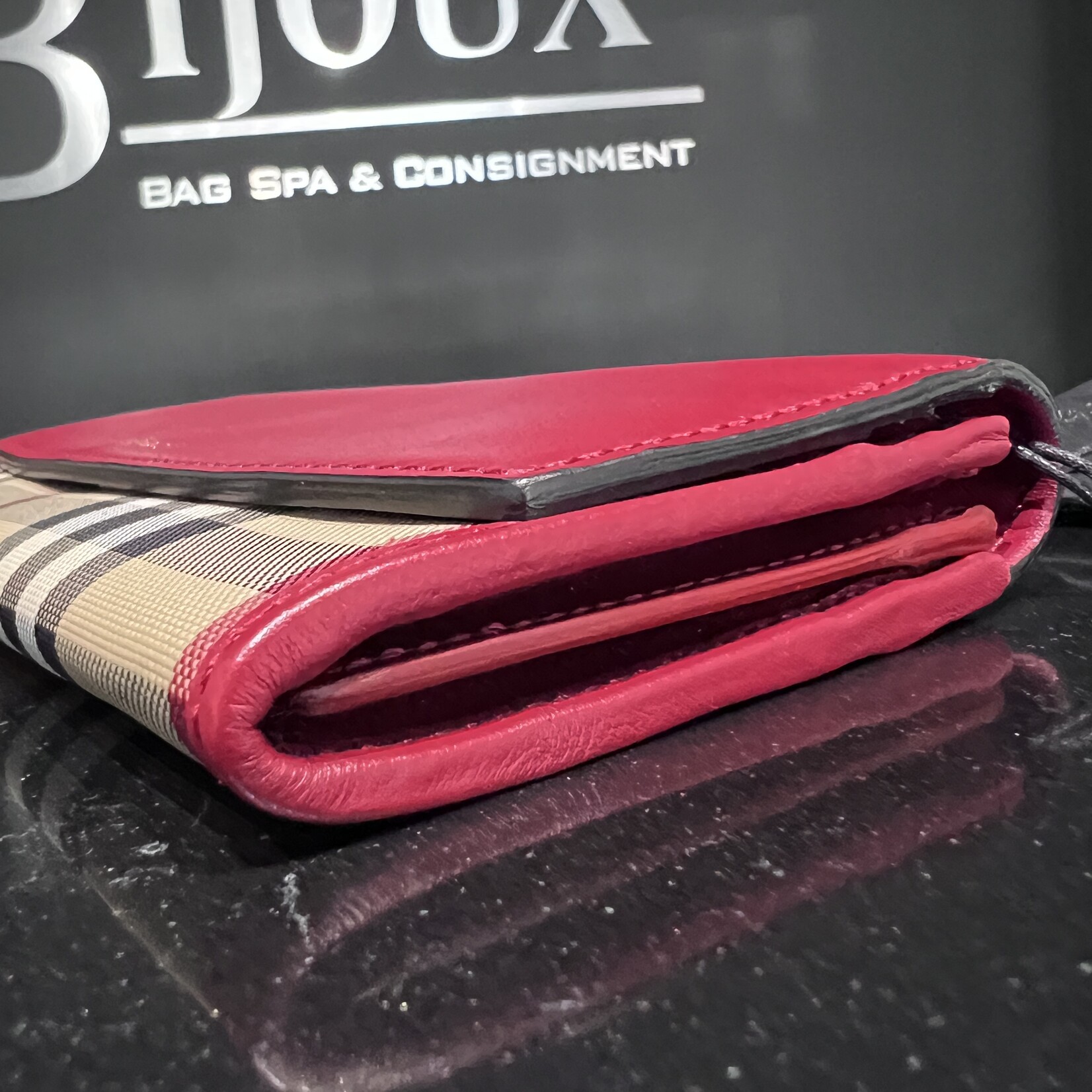 Burberry SOLD - Burberry Red Wallet