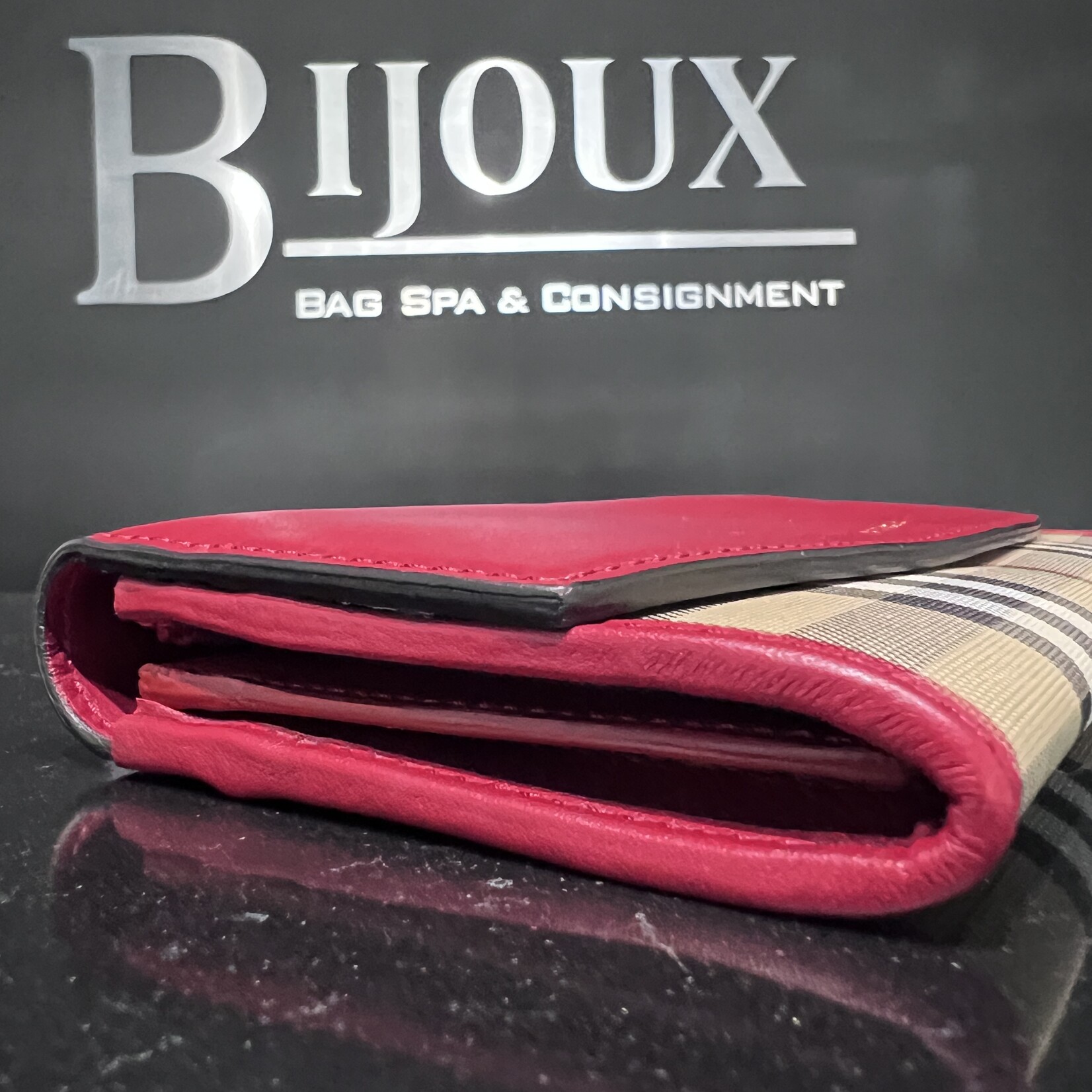 Burberry SOLD - Burberry Red Wallet