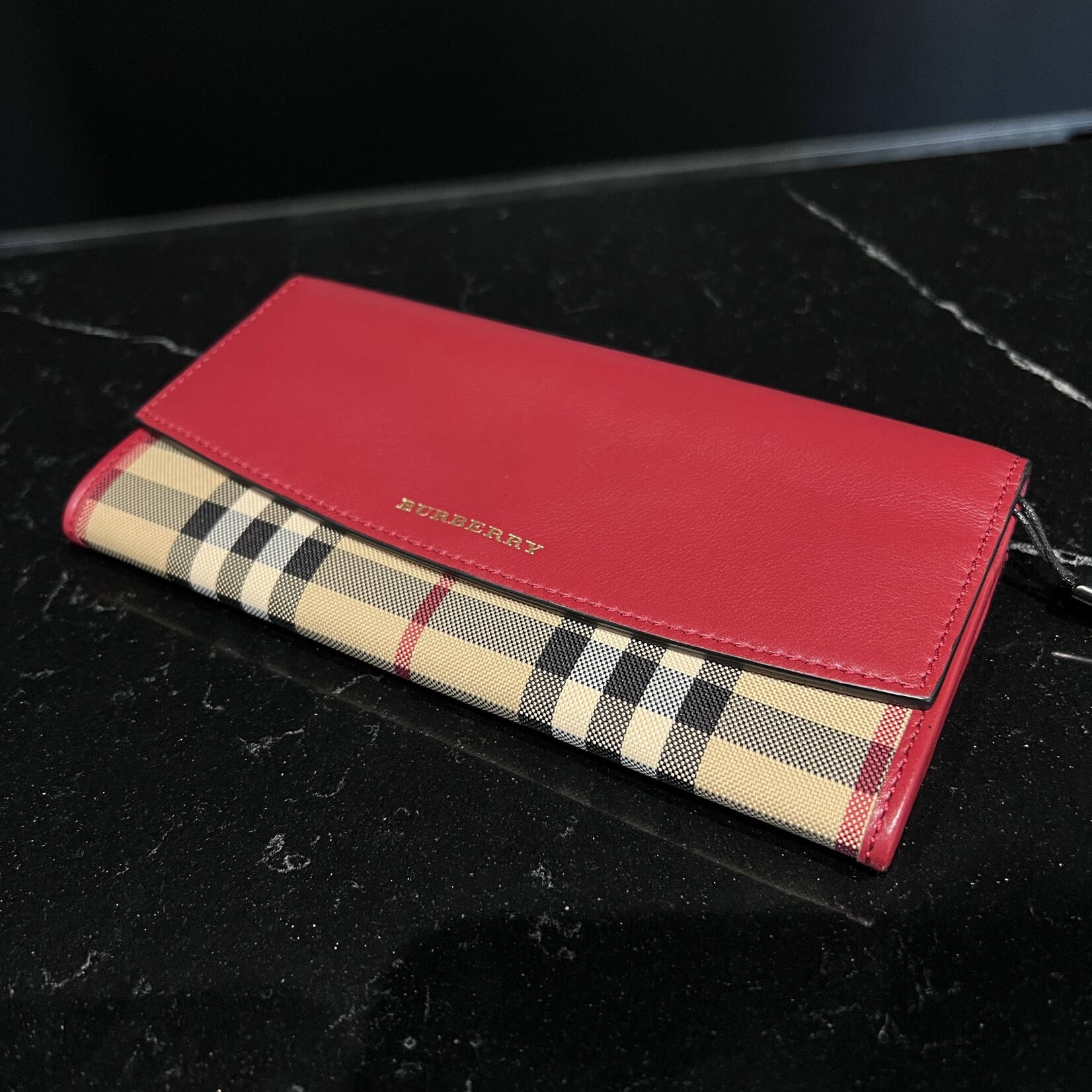 Burberry SOLD - Burberry Red Wallet
