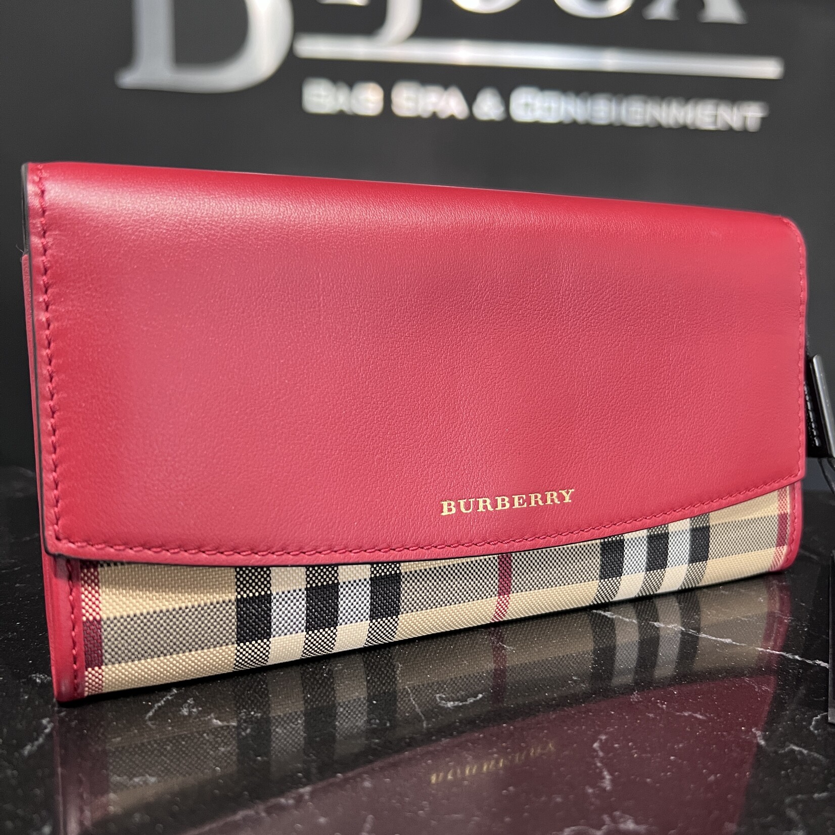 Burberry SOLD - Burberry Red Wallet