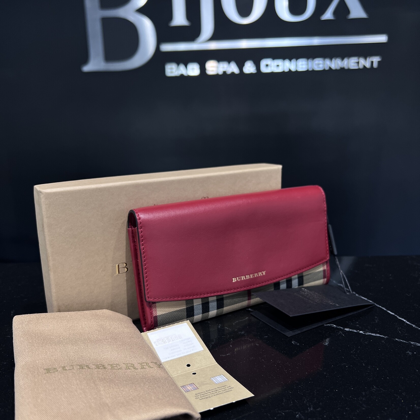 Burberry SOLD - Burberry Red Wallet