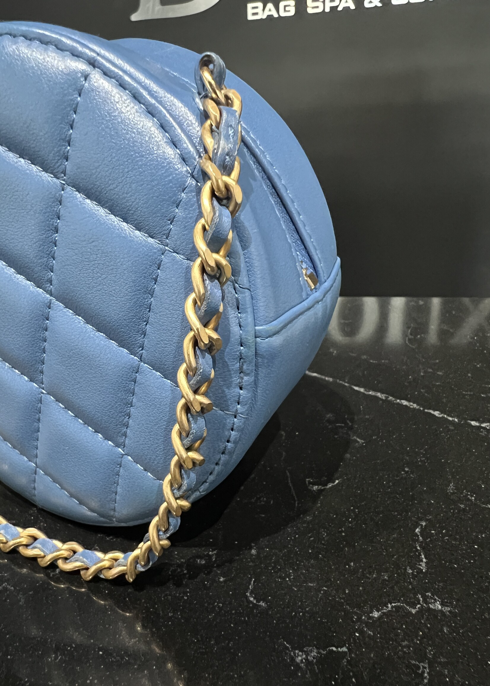 Chanel SOLD- Chanel Mini Round Bag on Chain