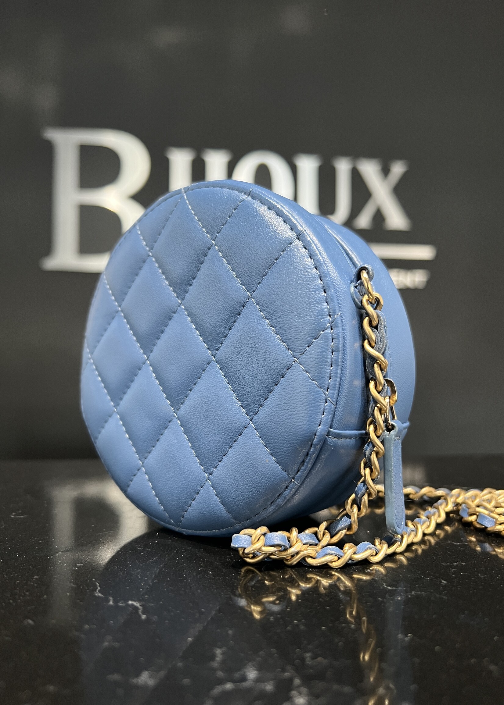 Chanel SOLD- Chanel Mini Round Bag on Chain