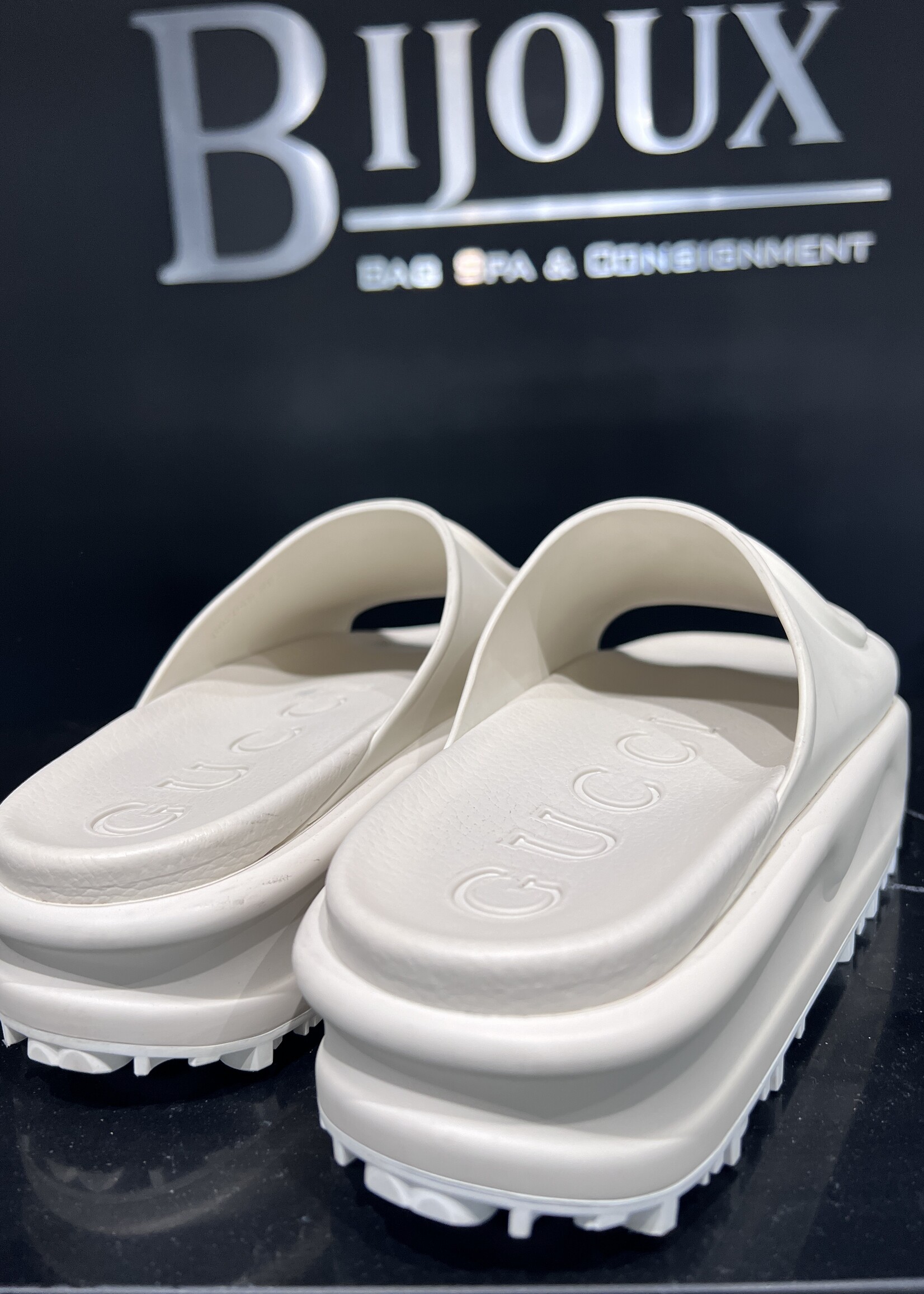 Gucci Gucci Platform Rubber Sandals