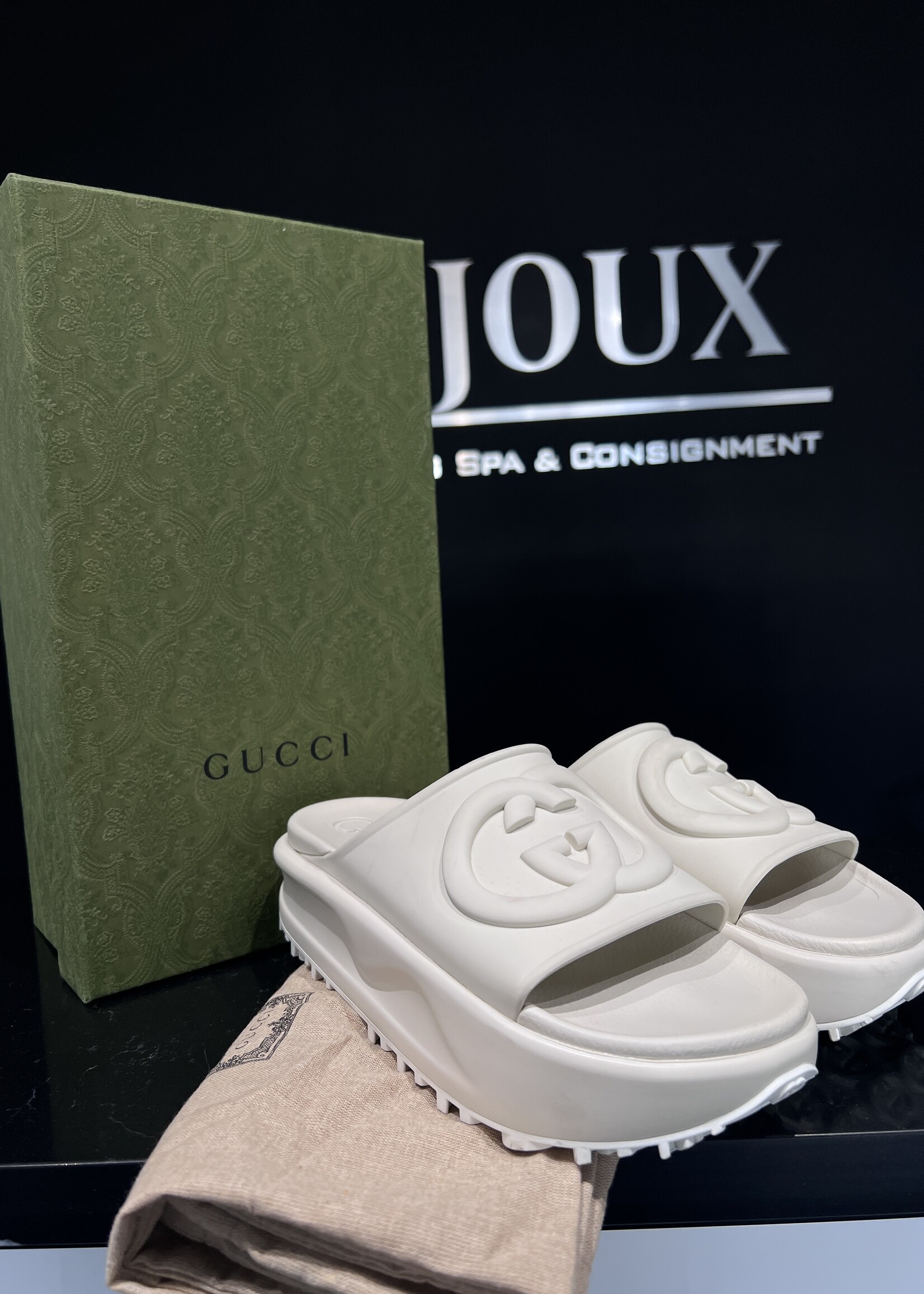 Gucci Gucci Platform Rubber Sandals