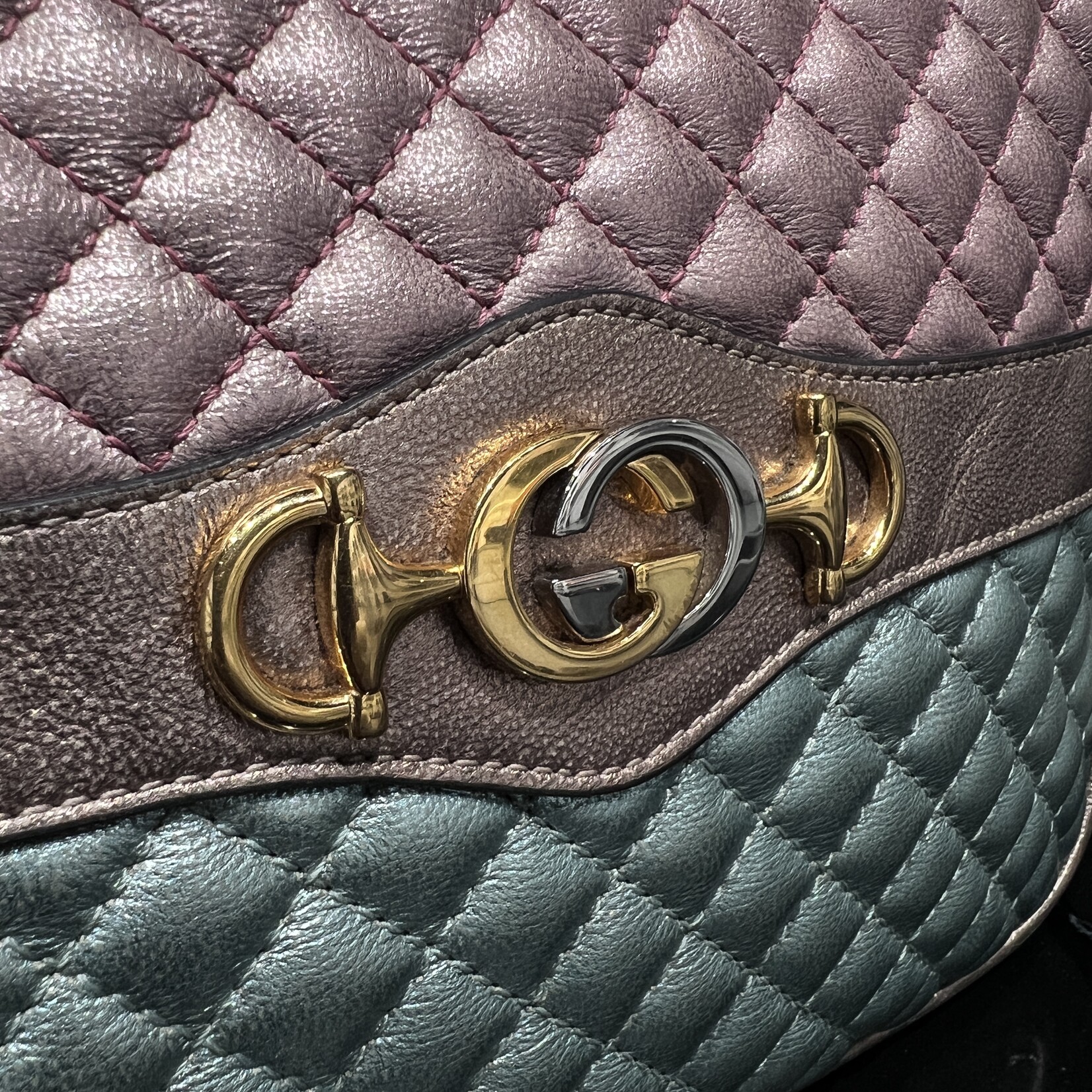 Gucci Gucci Multicolor Metallic Trapunata Medium