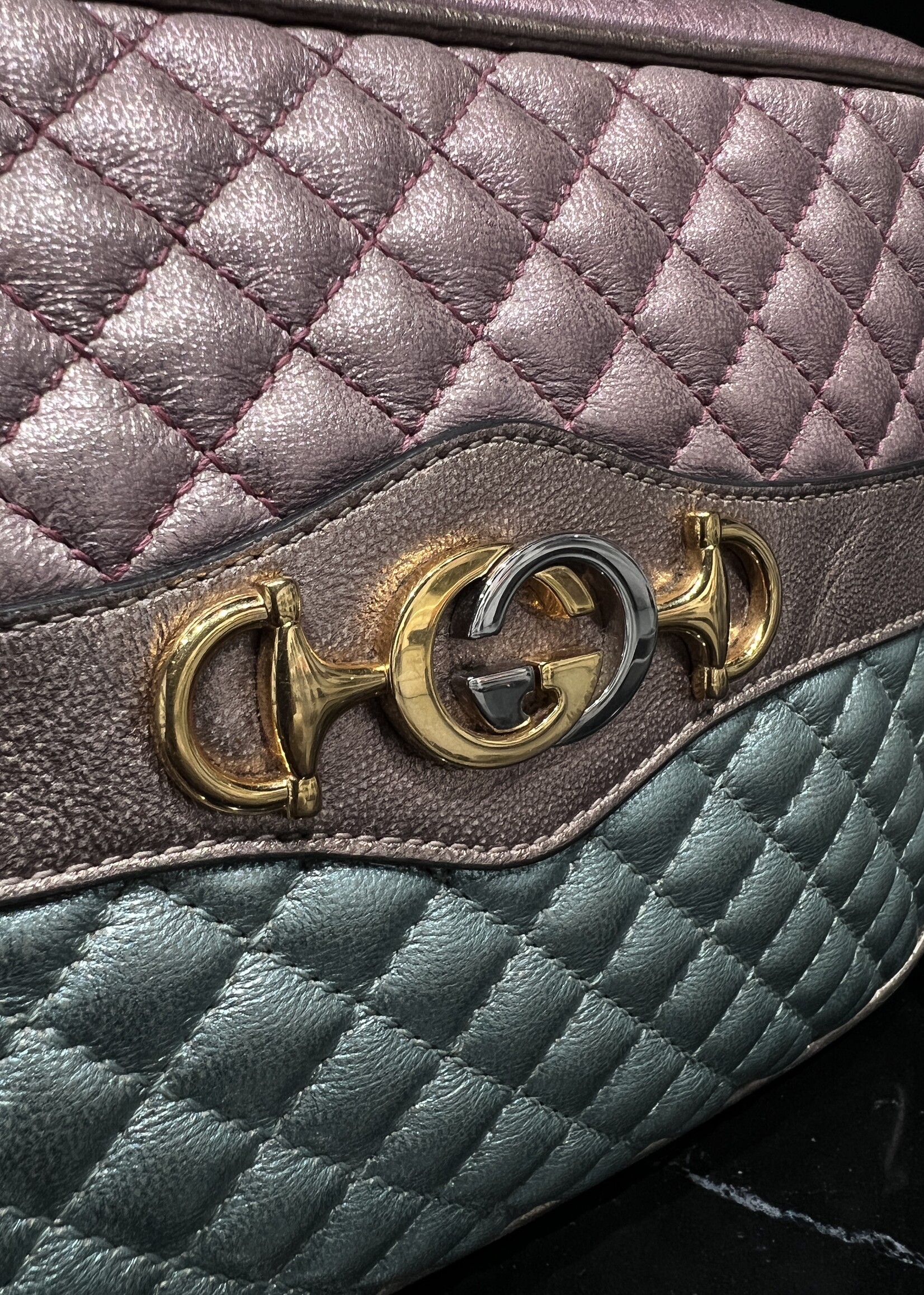 Gucci SOLD - Gucci Multicolor Metallic Trapunata Medium