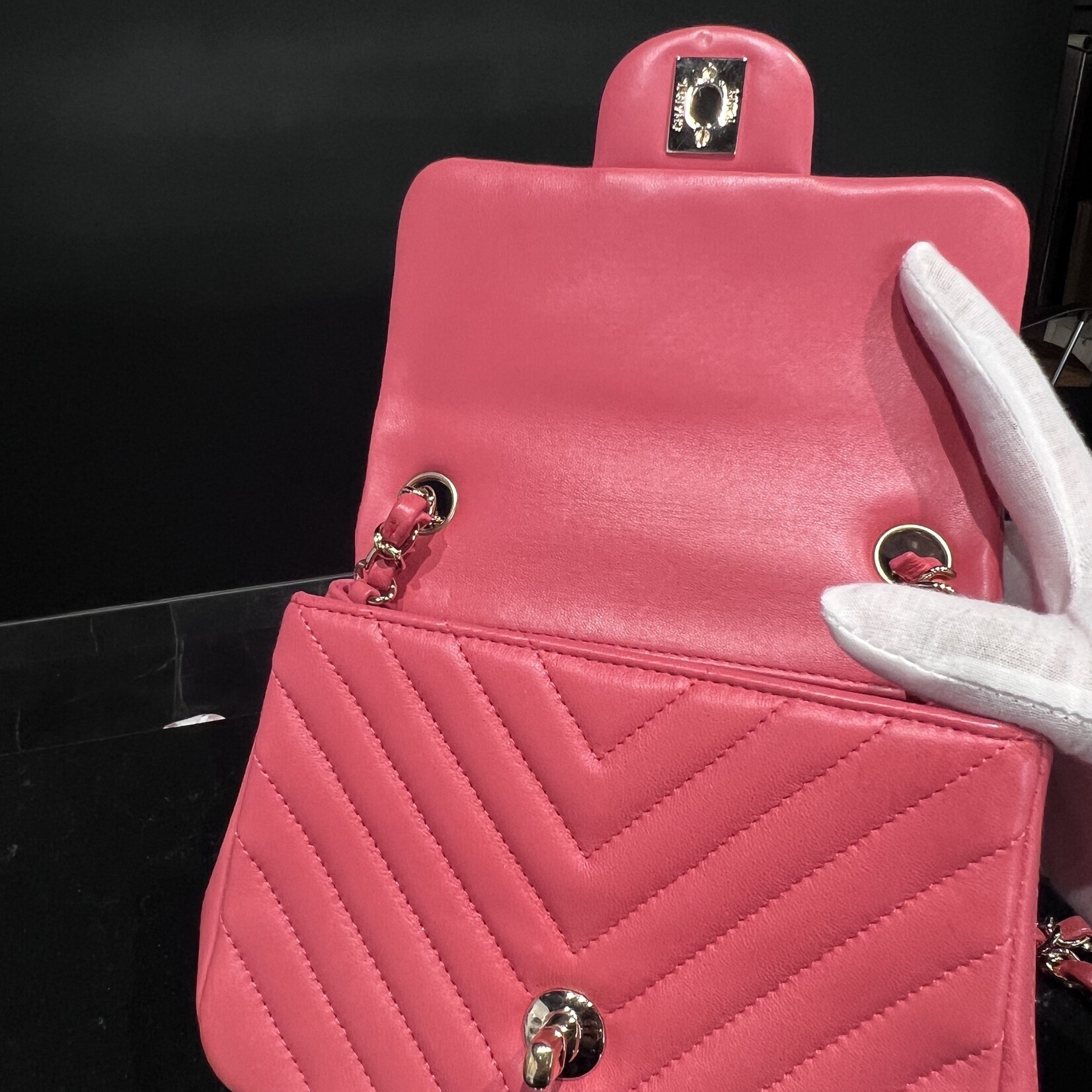 Chanel SOLD- Chanel Square Chevron Mini Flap